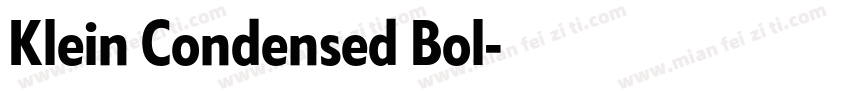 Klein Condensed Bol字体转换